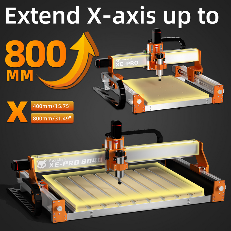 CNC Router Machine XE-PRO with 8040 Extension Bundle Kit