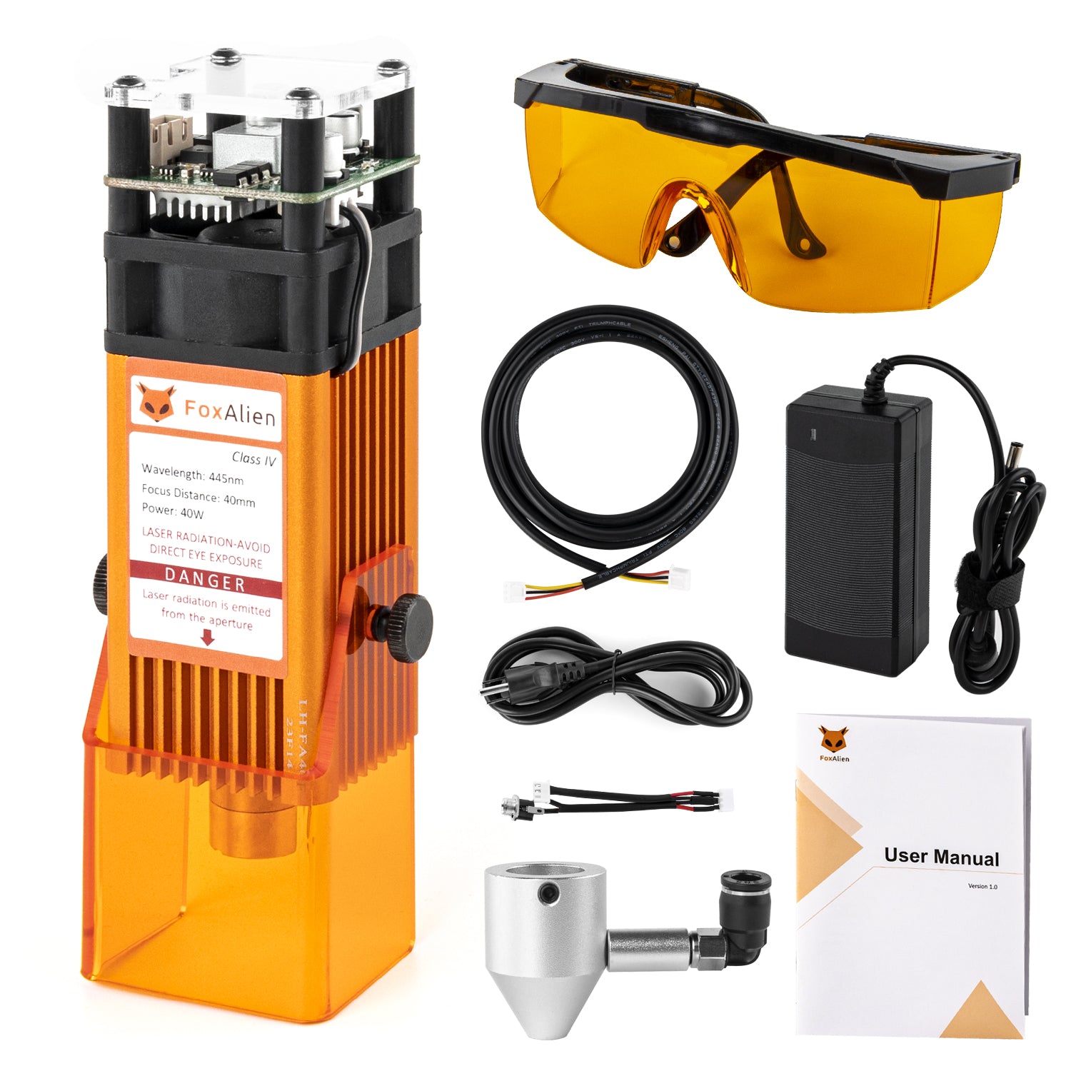 40W Fixed Focus Laser Module Kit V2 Optical Output 10W