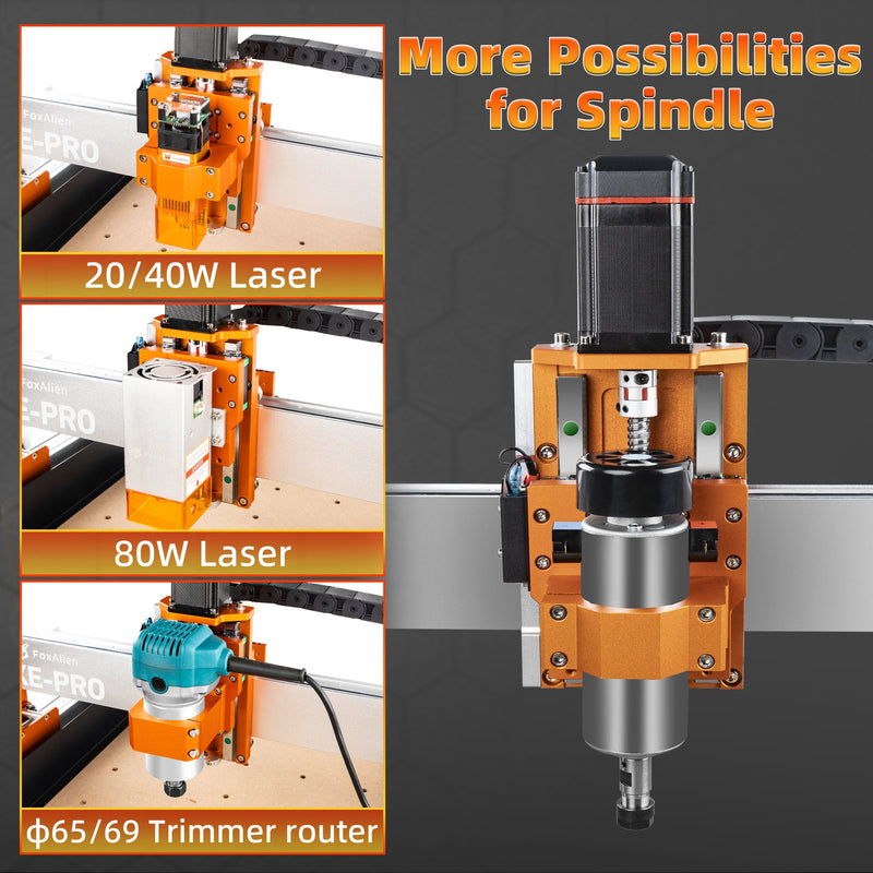 CNC Router Machine XE-PRO with 40W Laser Bundle Kit