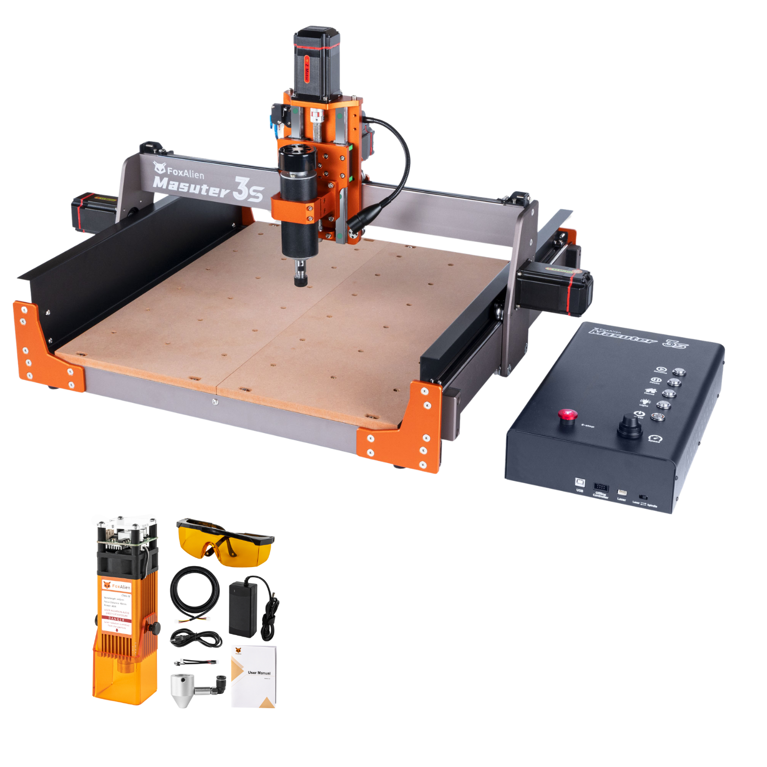 CNC Router Masuter 3S 40W Laser Bundle Kit