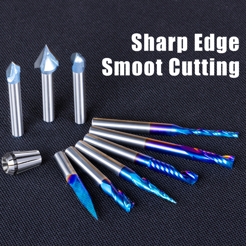 Fast Cnc Router Bit CNC Router Bits 3D Carving Essential Kit | 1/4