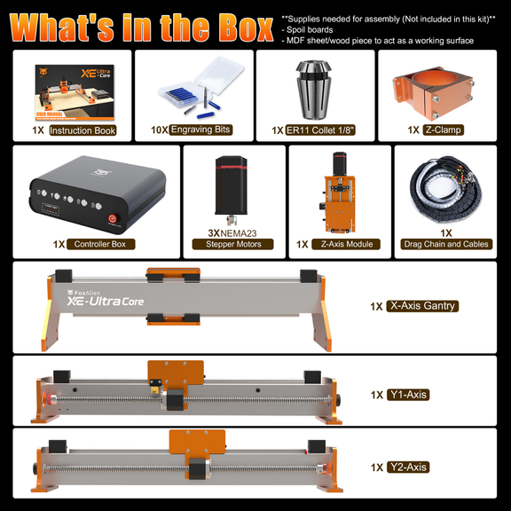 CNC Router Machine – XE-Ultra Core 1.5KW Spindle Kit | FoxAlien