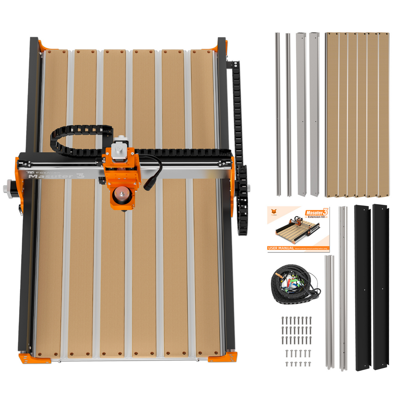 CNC Router Expansion FoxAlien 4080 Extension Kit For Masuter Pro