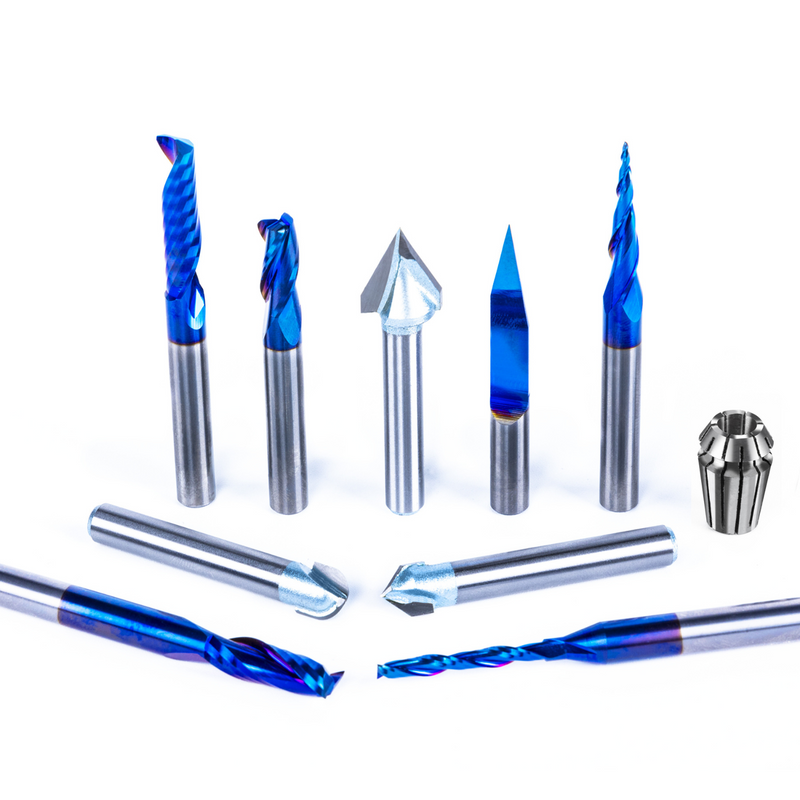 Fast Cnc Router Bit CNC Router Bits 3D Carving Essential Kit | 1/4