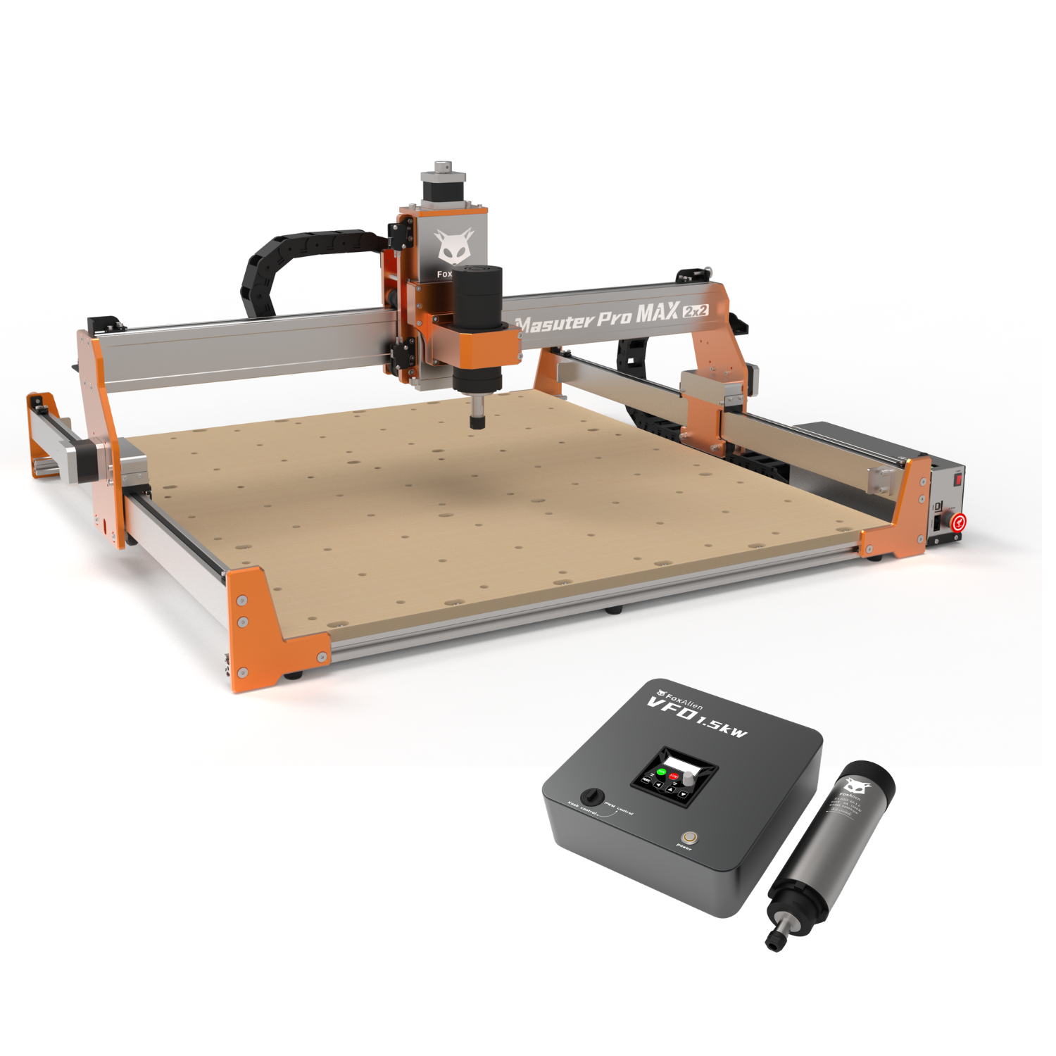 [2026 New] CNC Router Masuter Pro Max 2x2 with 1.5KW VFD Spindle Bundle Kit