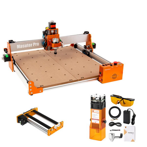 CNC Router Masuter Pro with 40W and R42 Rotary Roller Kit 01
