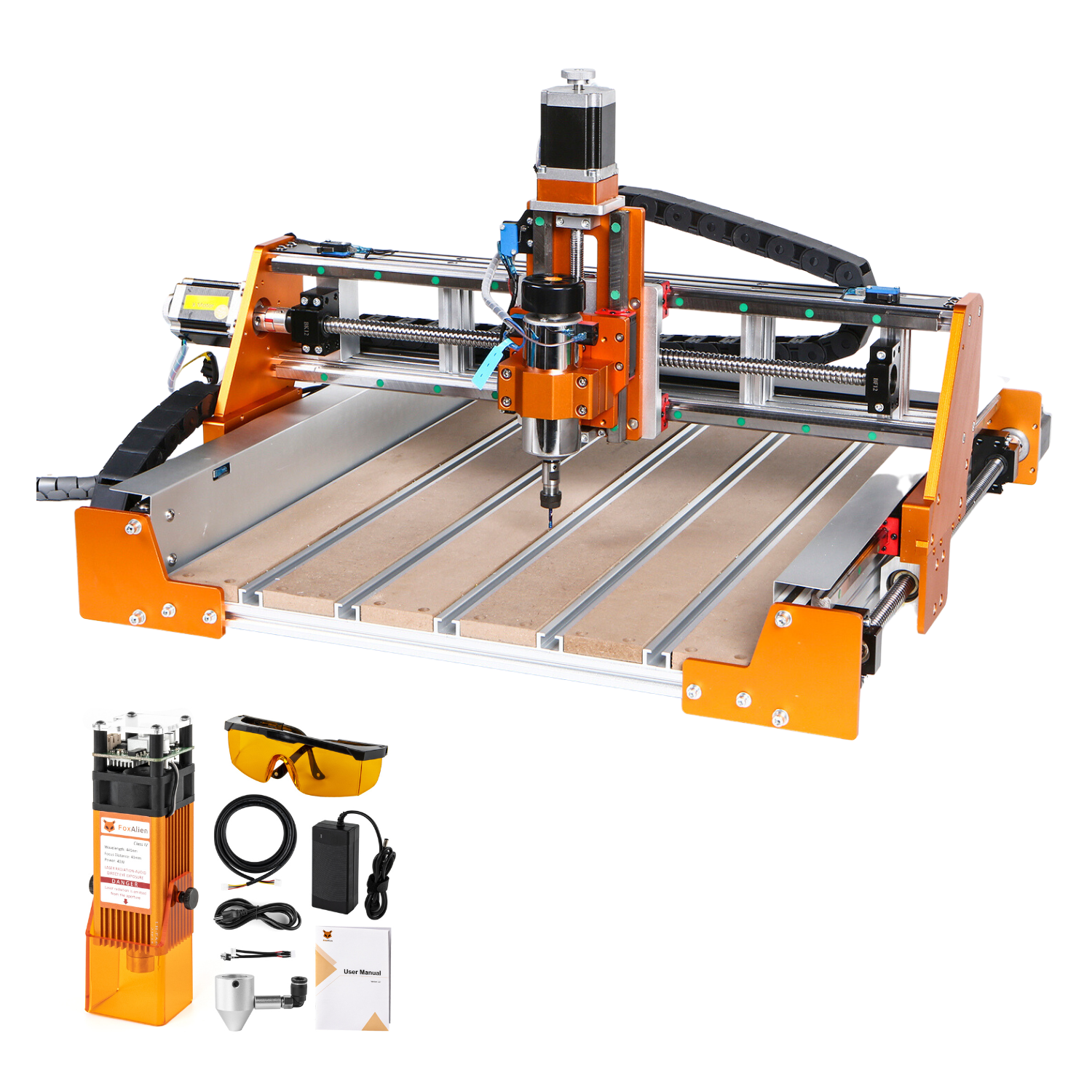 CNC Router Machine Vasto with 40W Laser Bundle Kit 01