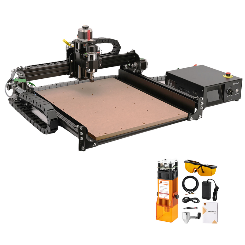 CNC Router Machine 4040-XE with 40W Laser Bundle Kit 01