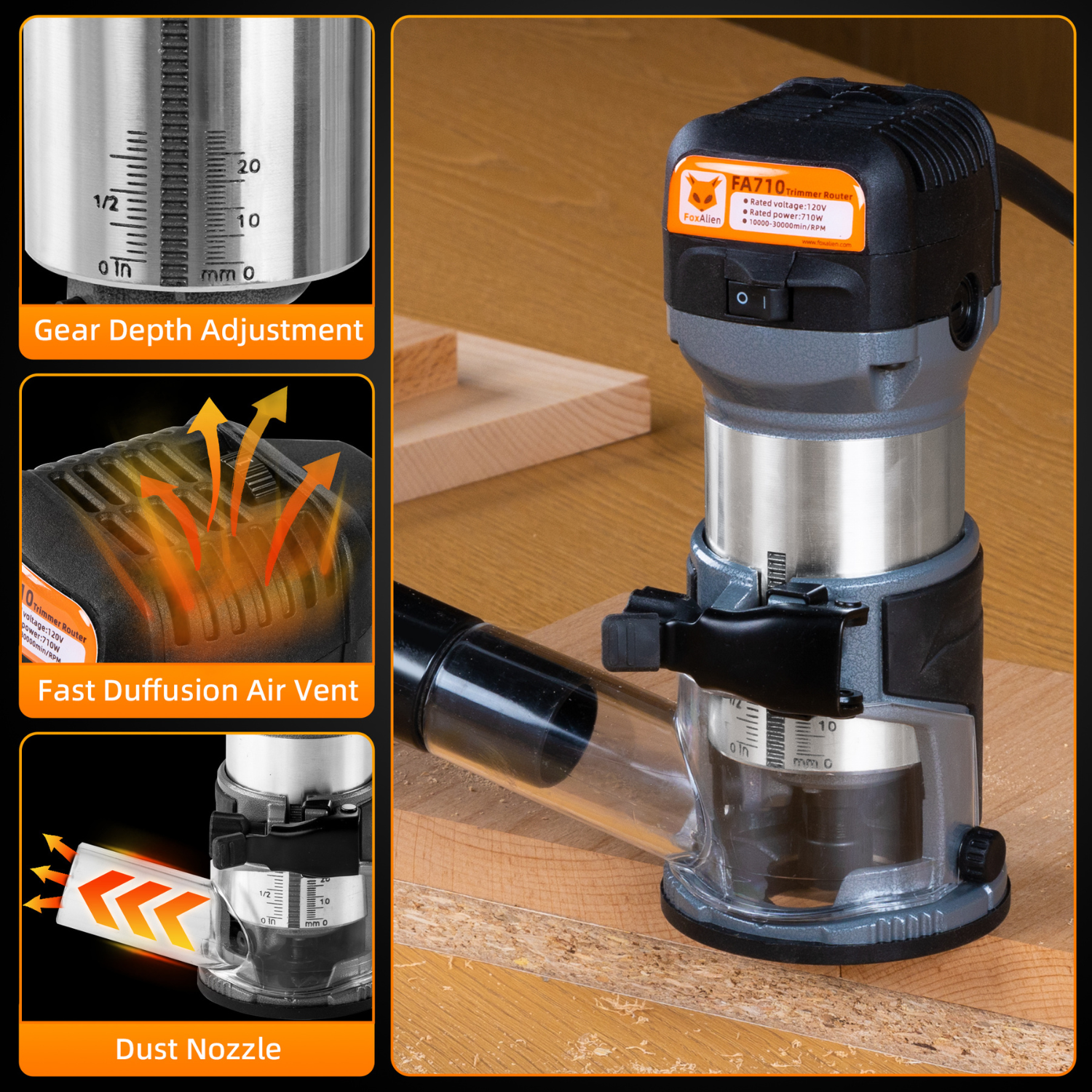 FoxAlien FA710 Trimmer Router