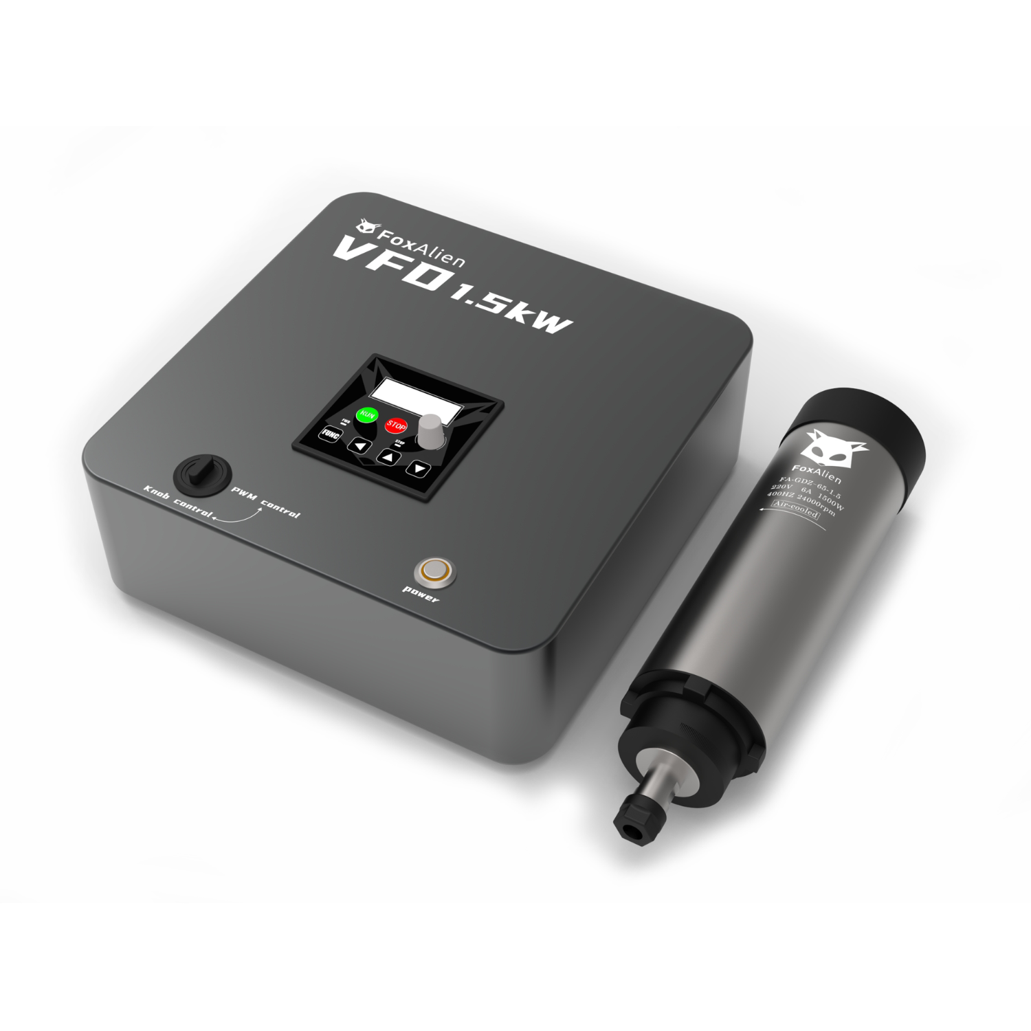 1.5KW Air Cooled VFD Spindle Kit | 65MM