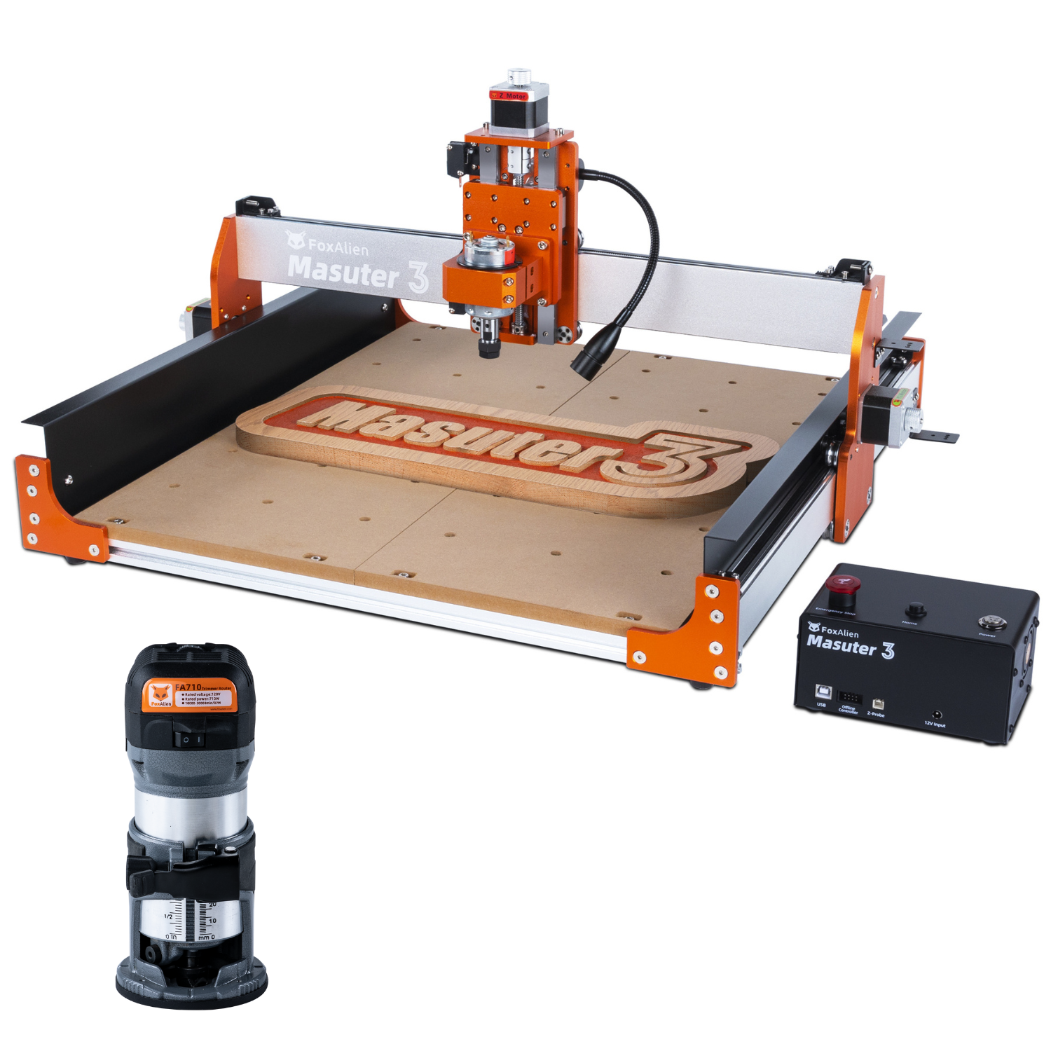 CNC Router Masuter 3 with FA710 Trimmer Router Bundle Kit CNC Router Masuter 3 with FA710 Trimmer Router Bundle Kit