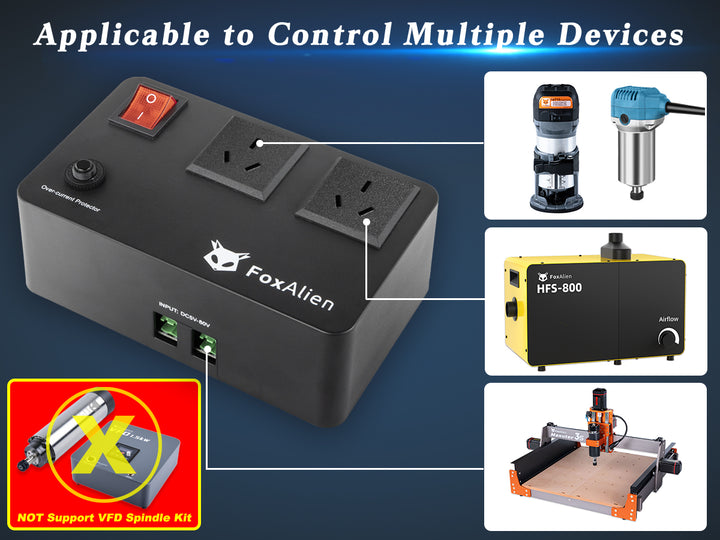 Smart Relay Controller Module for FoxAlien CNC | Not for 1.5kW Spindle