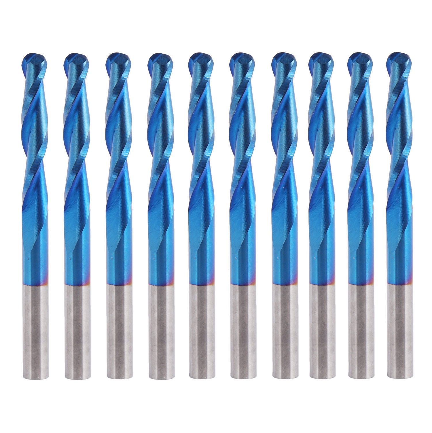 CNC Router Bits, Ball Nose, 3.175mm 2-Flute, 10pcs