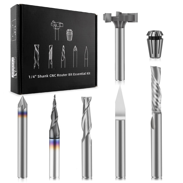 Cnc Router Machine Bit CNC Router Bits Essential Kit | 1/4