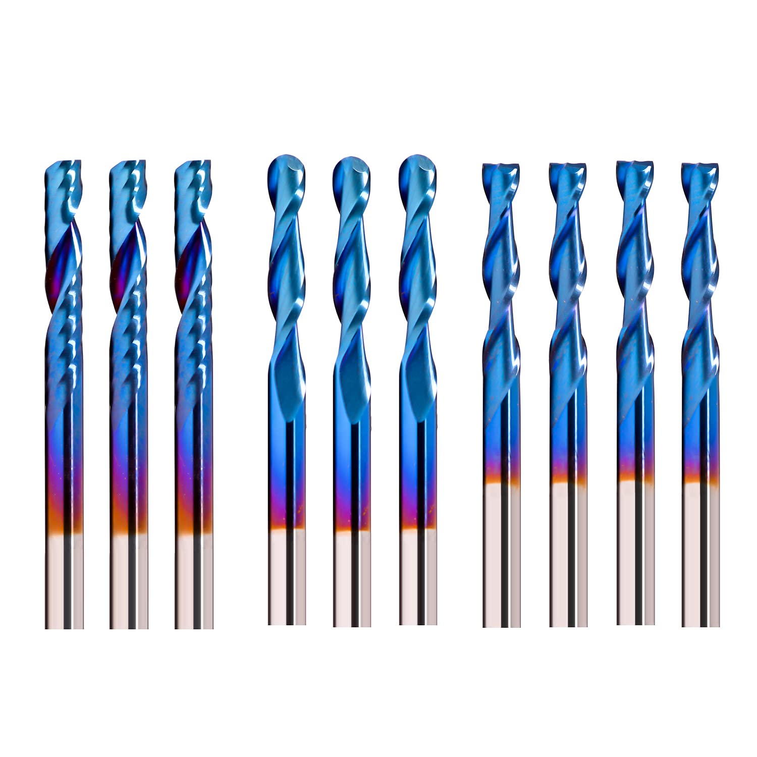 CNC Spiral End Mills Combination Set