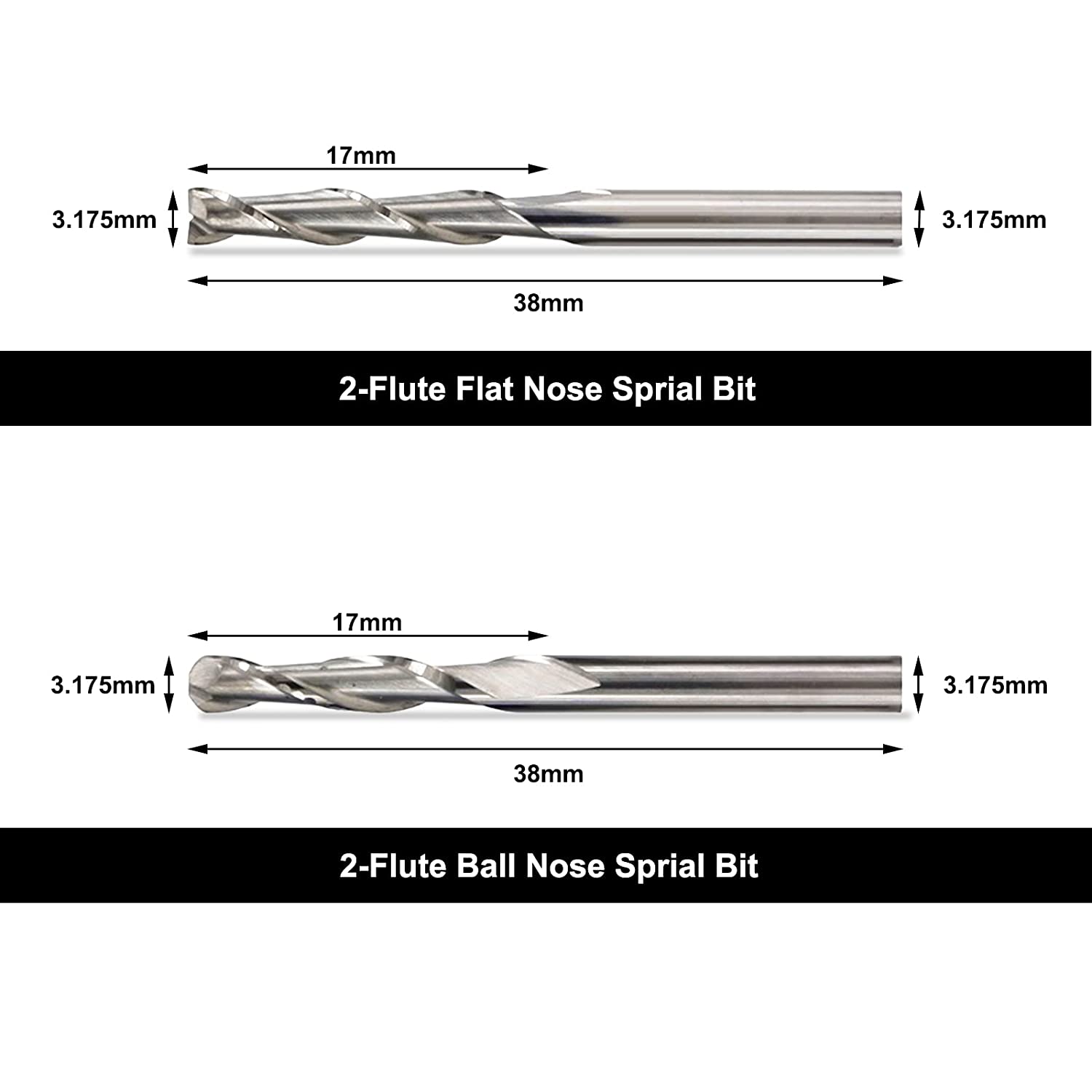 CNC Router Bits Essential Kit | 1/8