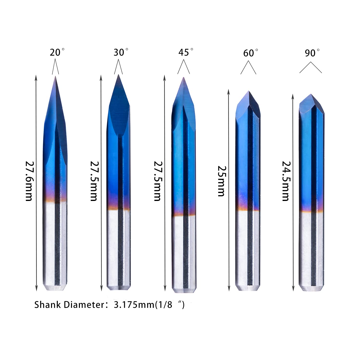 CNC Router Bits Essential Kit | 1/8
