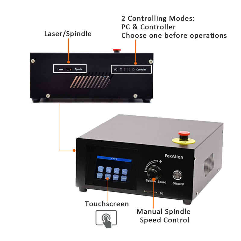 CNC Router Machine 4040-XE with 20W Laser Bundle Kit