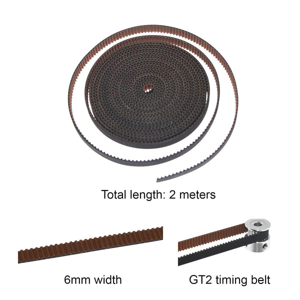 GT2 Timing Belt, 6mm Width, 2 Meter