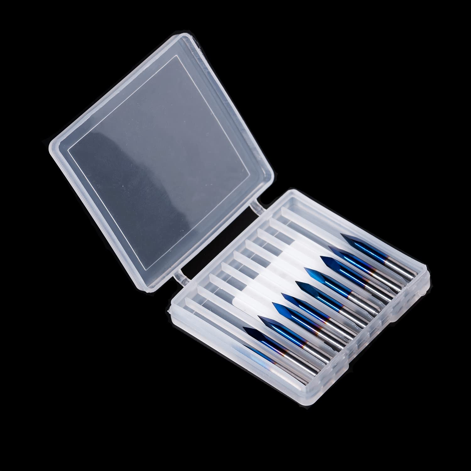 CNC Router Bits Triangular Pyramid, 30 Degree 0.1mm Tip, 10PCS