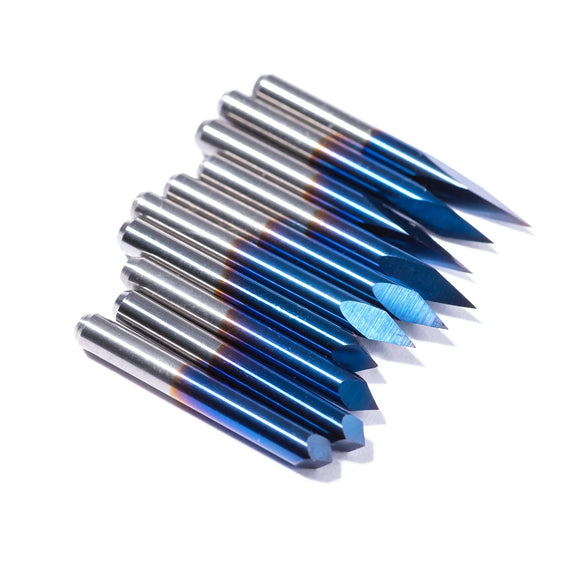 CNC Router Bits, Triangular Pyramid, 20/30/45/60/90 degree 0.1mm Tip,