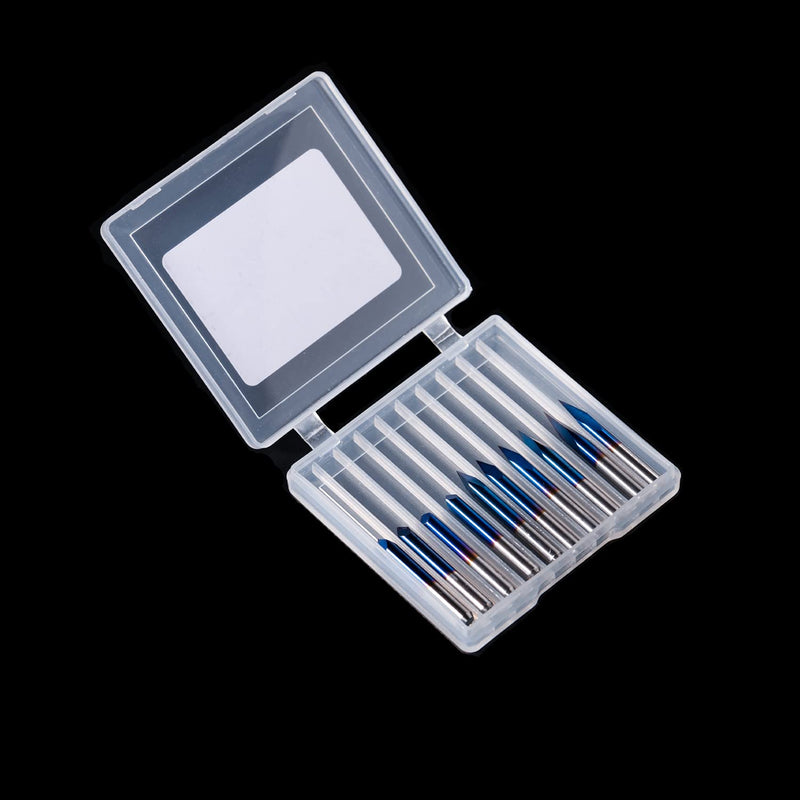 CNC Router Bits, Triangular Pyramid, 20/30/45/60/90 degree 0.1mm Tip ...