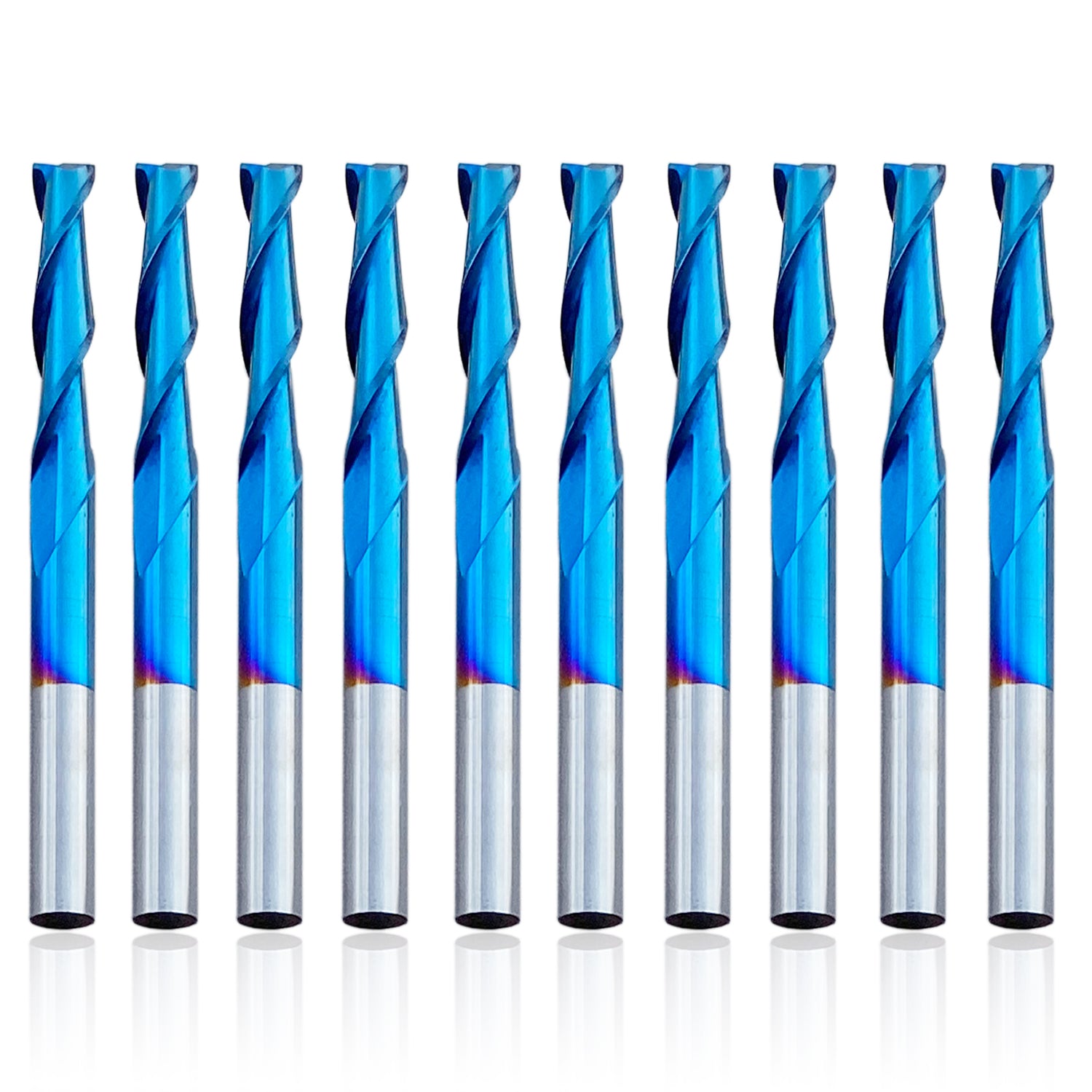CNC Router Bits, Flat Nose, 3.175mm 2-Flute, 10pcs