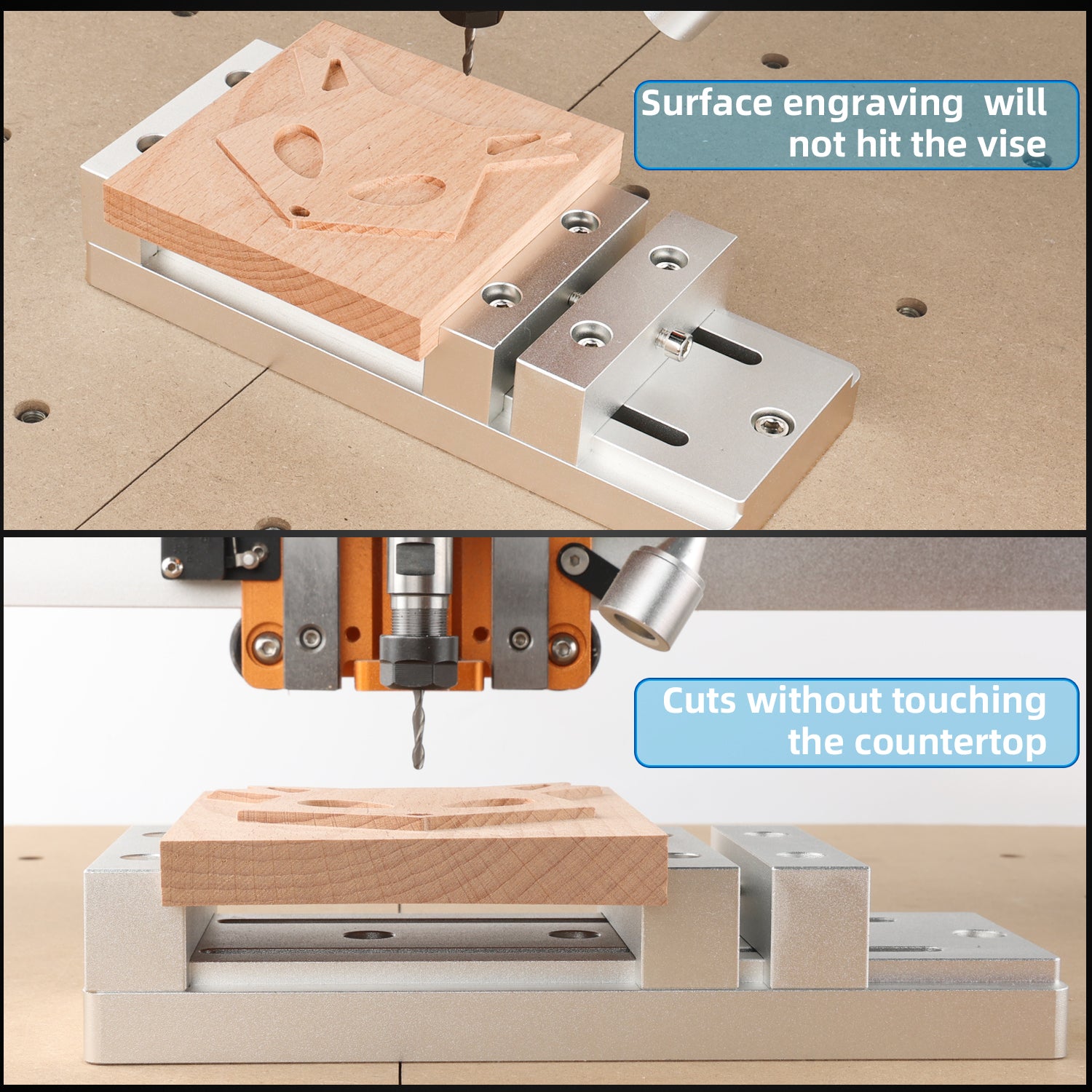 3018 Router Vice Low Profile Vise for CNC Router Machine 3018-SE, 4040-XE, Masuter ...