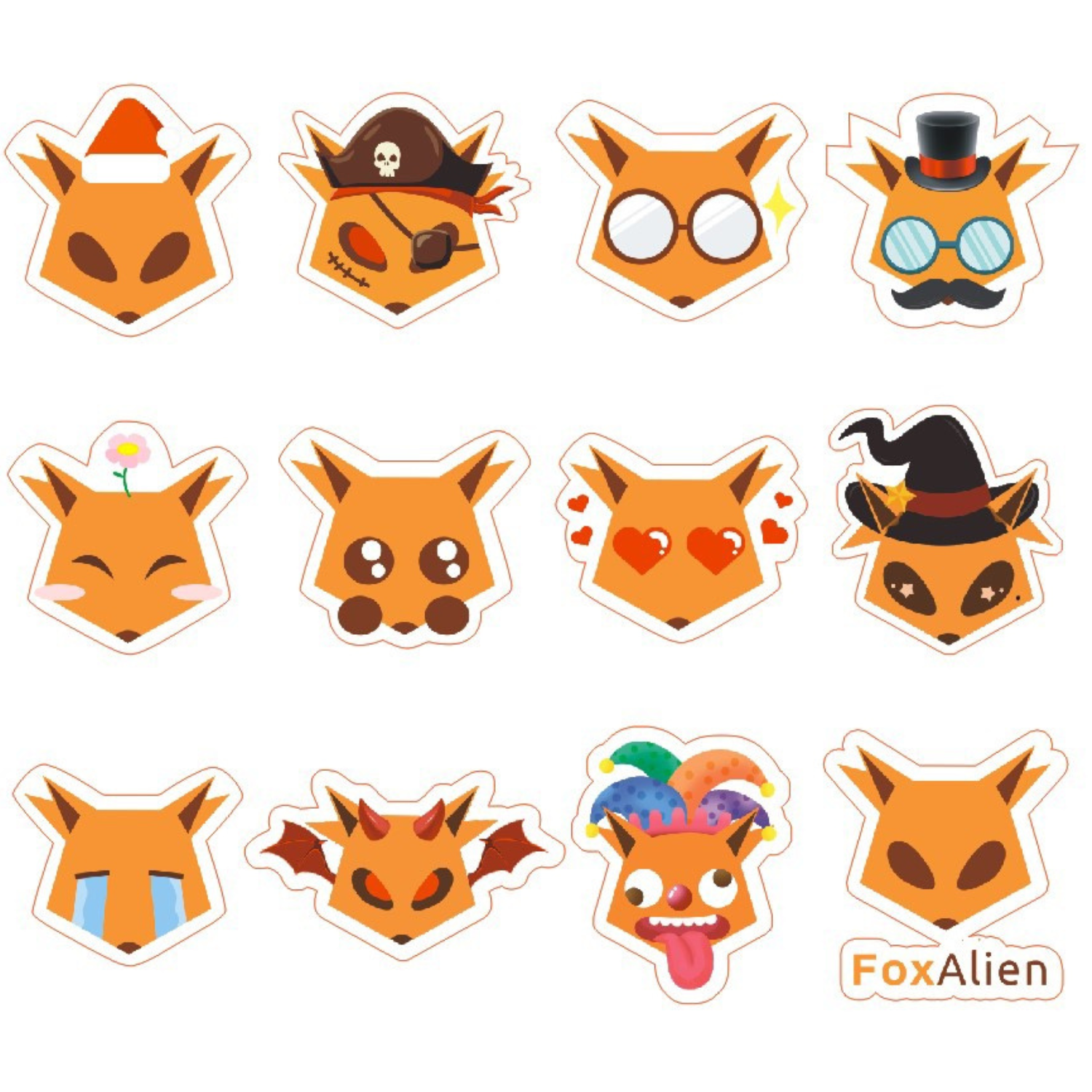 FoxAlien Brand Logo Sticker | 10 PCS