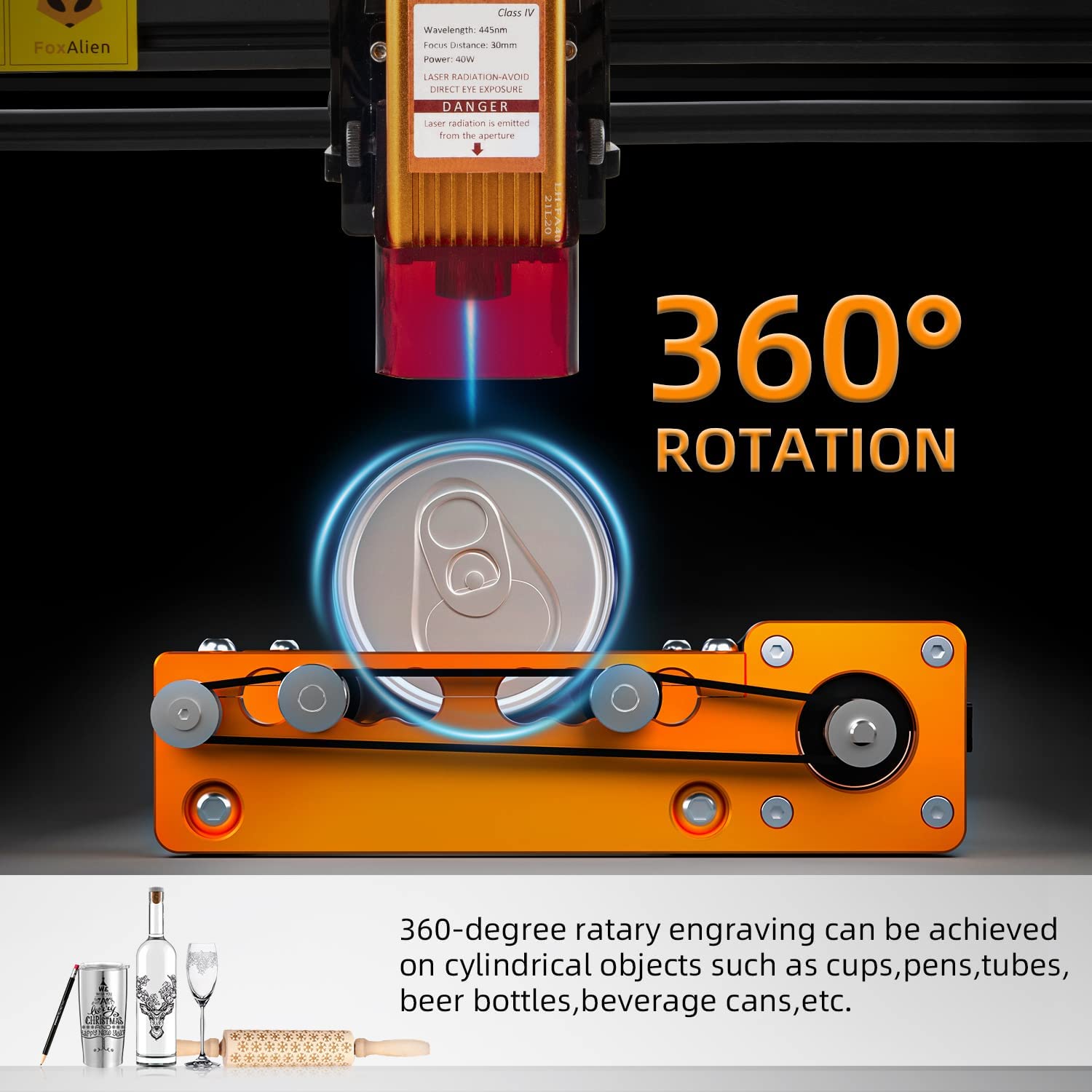 Laser Rotary Roller R42 | Orange