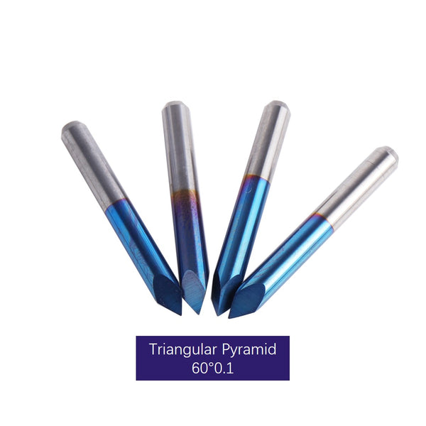 CNC Router Bits Triangular Pyramid, 60 Degree 0.1mm Tip, 10PCS – FoxAlien