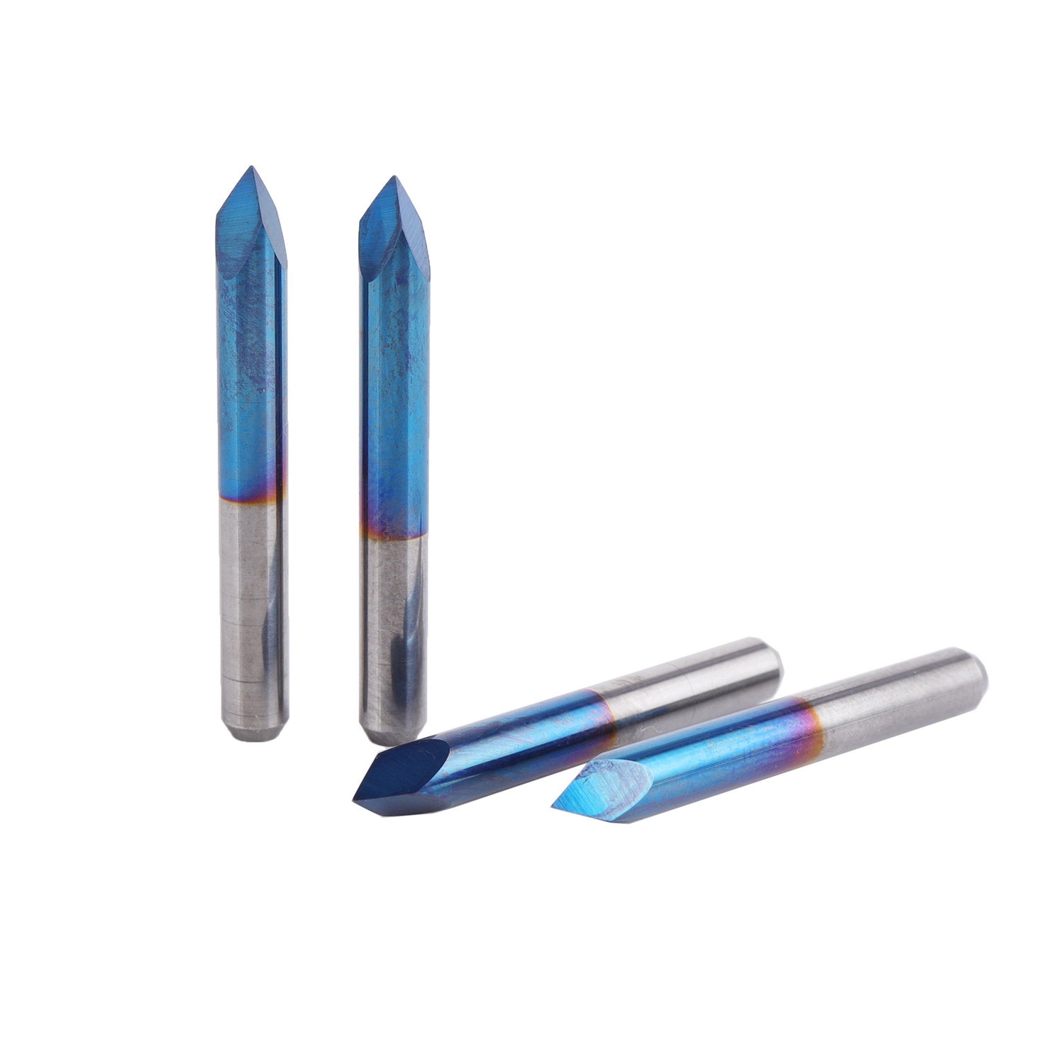 CNC Router Bits Triangular Pyramid, 60 Degree 0.1mm Tip, 10PCS – FoxAlien