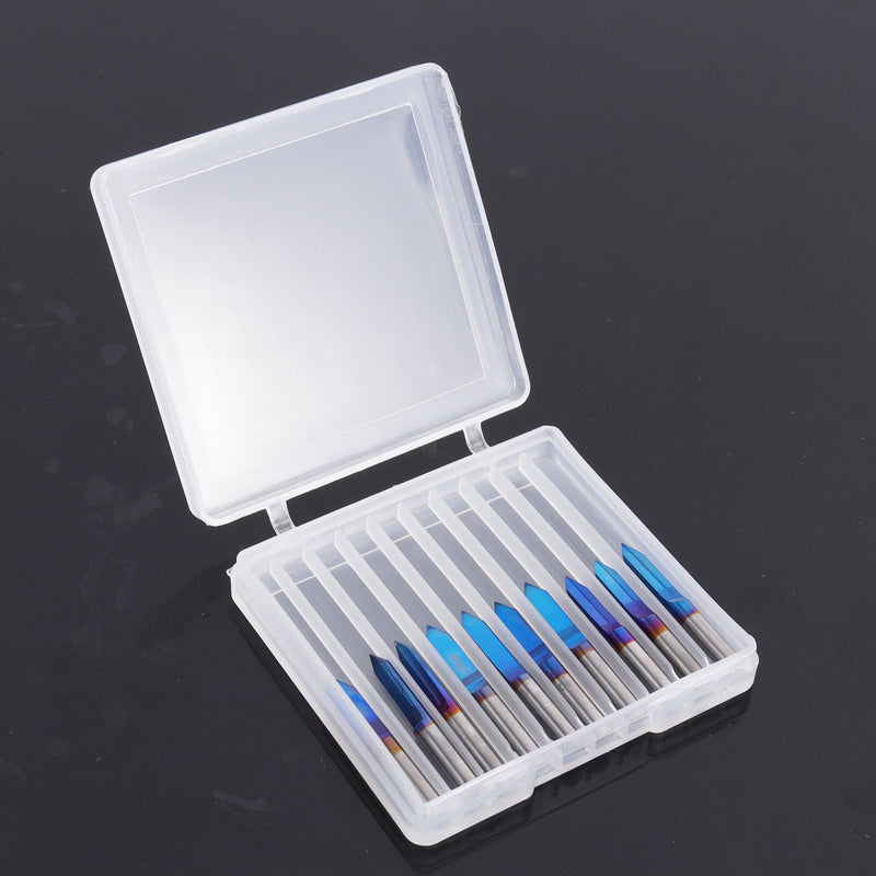 CNC Router Bits, 60 Degree 0.1mm Tip, 10PCS – FoxAlien